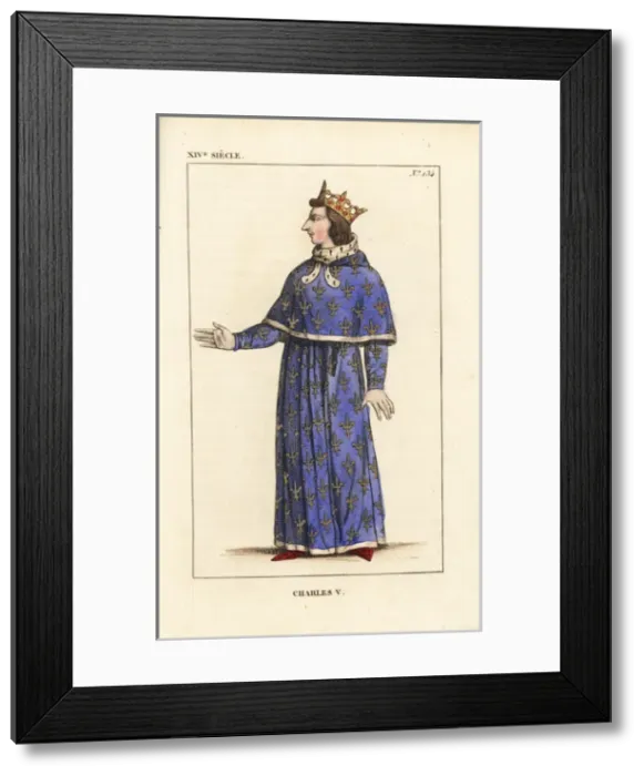 Framed Print : Charles V, the Wise, King of France, 1338-1380 Framed Print : Charles V, the Wise, King of France, 1338-1380