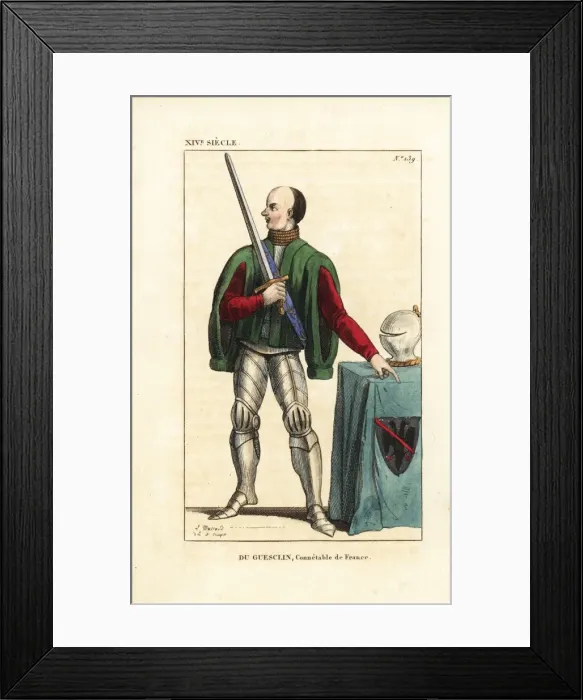 Framed Print : Bertrand du Guesclin, Constable of France, 1314-1380 Framed Print : Bertrand du Guesclin, Constable of France, 1314-1380