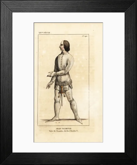Framed Print : Jean de Vaudetar, chamberlain to King Charles Framed Print : Jean de Vaudetar, chamberlain to King Charles