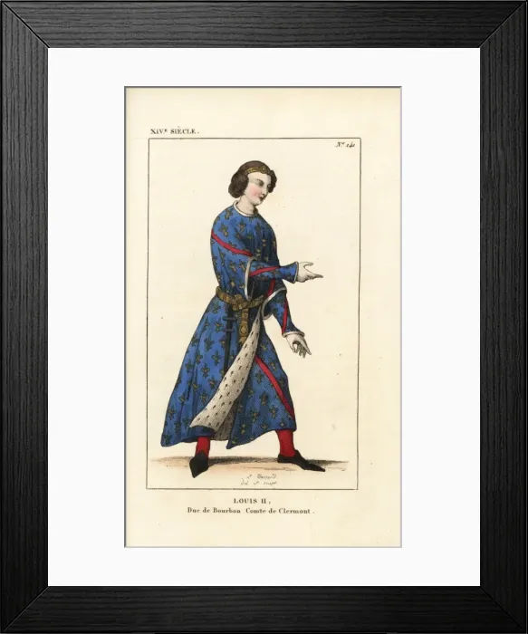 Framed Print : Louis II, Duke of Bourbon, Count of Clermont, 1337-1410 Framed Print : Louis II, Duke of Bourbon, Count of Clermont, 1337-1410