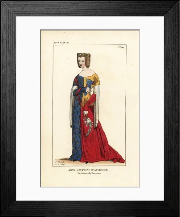 Framed Print : Anne, Dauphine of Auvergne, 1358-1416 Framed Print : Anne, Dauphine of Auvergne, 1358-1416