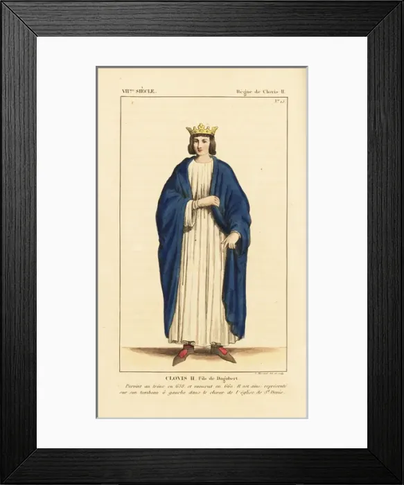 Framed Print : Clovis II, son of Dagobert, King of Neustria and Burgundy Framed Print : Clovis II, son of Dagobert, King of Neustria and Burgundy