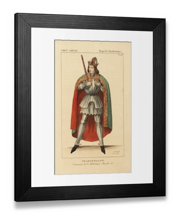 Framed Print : Charlemagne, King of France, Caroligian Emperor, 742-814 Framed Print : Charlemagne, King of France, Caroligian Emperor, 742-814