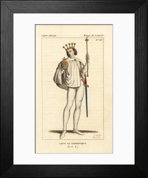 Framed Print : Louis II the German, King of Bavaria, 806-876 Framed Print : Louis II the German, King of Bavaria, 806-876