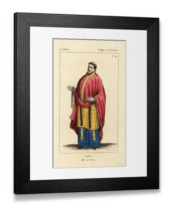 Framed Print : Saint Odo of Cluny, second abbot of Cluny, 879-942 Framed Print : Saint Odo of Cluny, second abbot of Cluny, 879-942