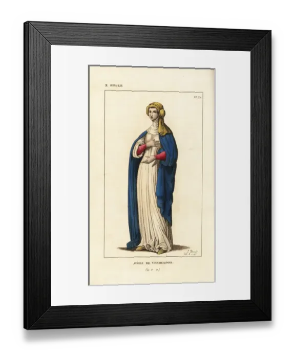 Framed Print : Adele of Vermandois, Countess of Flanders, died 978 Framed Print : Adele of Vermandois, Countess of Flanders, died 978