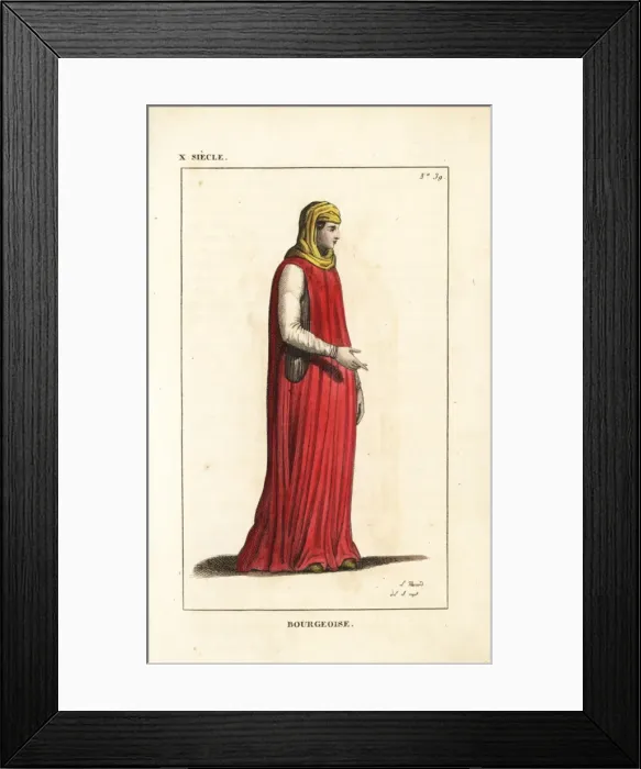 Framed Print : Bourgeoise woman, 10th century Framed Print : Bourgeoise woman, 10th century