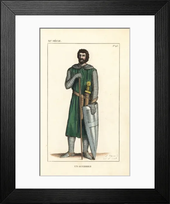 Framed Print : French soldier, 11th century Framed Print : French soldier, 11th century