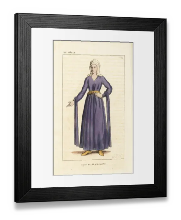 Framed Print : Agnes de Beaudement, Dame de Braine, died 1219 Framed Print : Agnes de Beaudement, Dame de Braine, died 1219