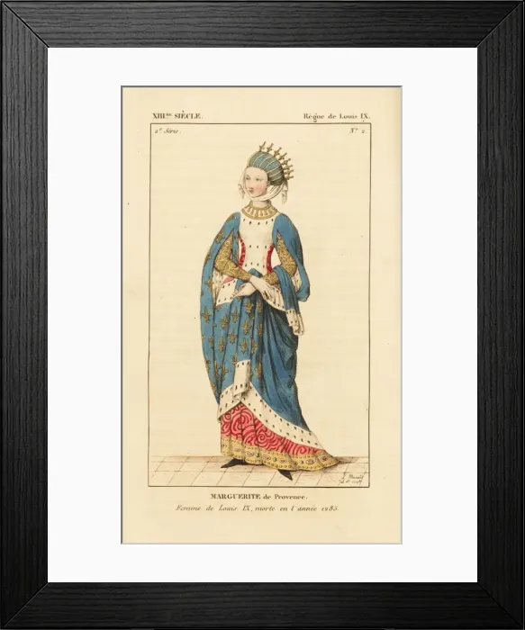 Framed Print : Margaret of Provence, consort of King Louis Framed Print : Margaret of Provence, consort of King Louis