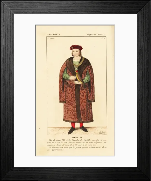 Framed Print : Louis IX, King of France, 1215-1270 Framed Print : Louis IX, King of France, 1215-1270