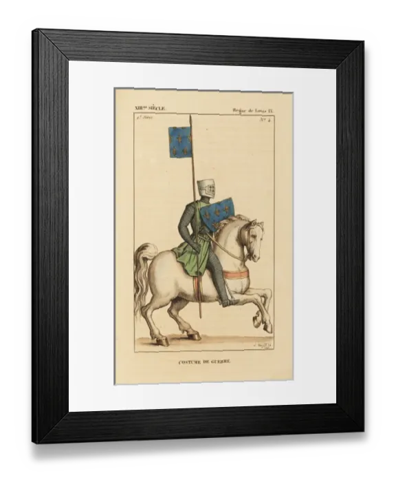 Framed Print : Louis IX, King of France, military costume, 1215-1270 Framed Print : Louis IX, King of France, military costume, 1215-1270