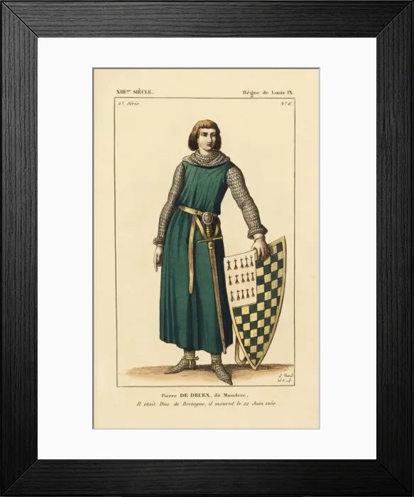 Framed Print : Peter I, Duke of Brittany, died 1250 Framed Print : Peter I, Duke of Brittany, died 1250