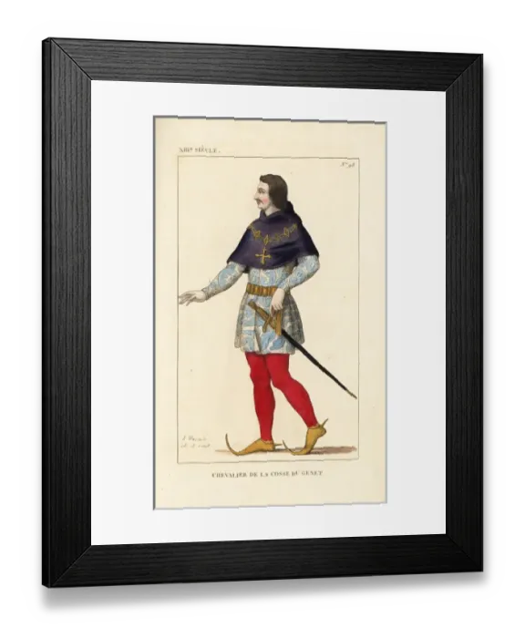Framed Print : Knight of the Order of the Broom-Pod, 13th century Framed Print : Knight of the Order of the Broom-Pod, 13th century
