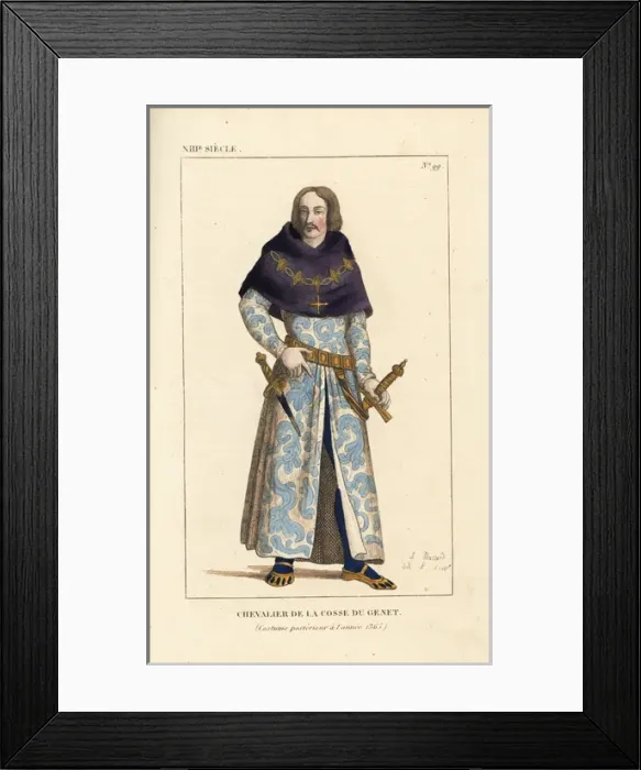 Framed Print : Knight of the Order of the Broom-Pod, 13th century Framed Print : Knight of the Order of the Broom-Pod, 13th century