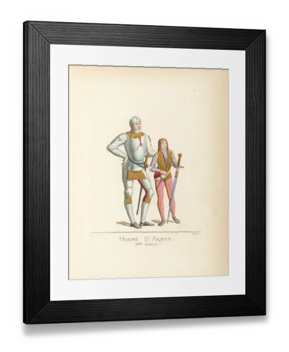 Framed Print : Man of arms of the 15th century Framed Print : Man of arms of the 15th century
