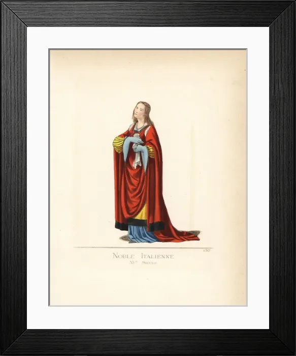 Framed Print : French merchant, 16th century, in yellow robes Framed Print : French merchant, 16th century, in yellow robes
