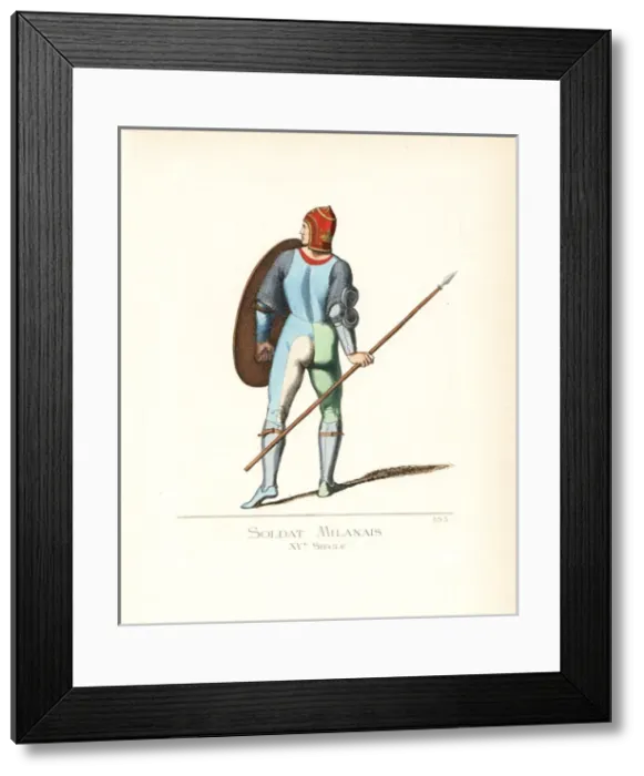 Framed Print : Milanese soldier, 15th century Framed Print : Milanese soldier, 15th century