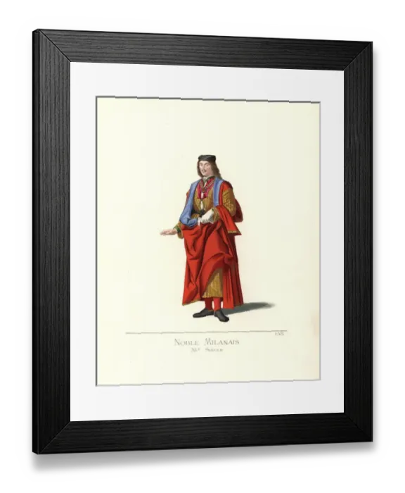 Framed Print : Nobleman of Milan, 15th century Framed Print : Nobleman of Milan, 15th century