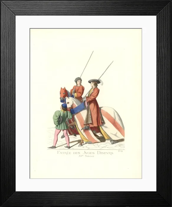 Framed Print : The entrance of tournament judges, juges diseurs Framed Print : The entrance of tournament judges, juges diseurs