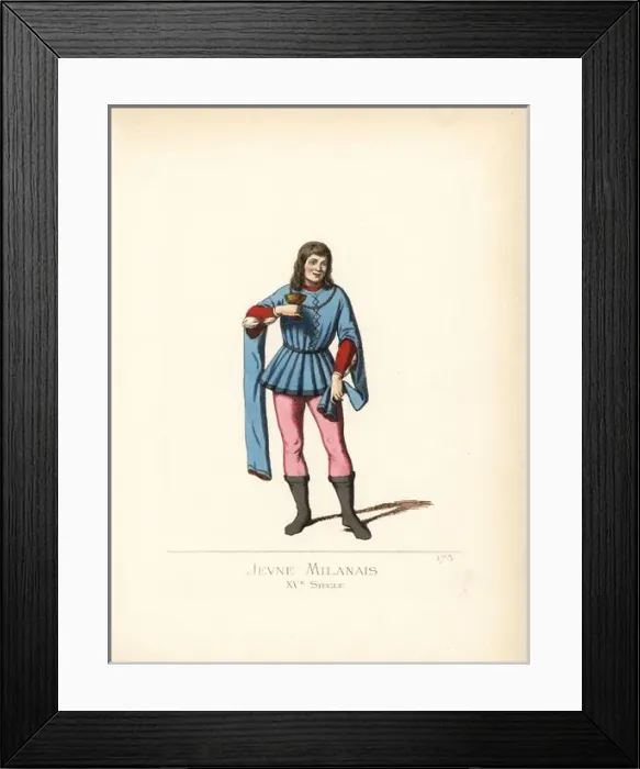 Framed Print : Young man of Milan, 15th century Framed Print : Young man of Milan, 15th century