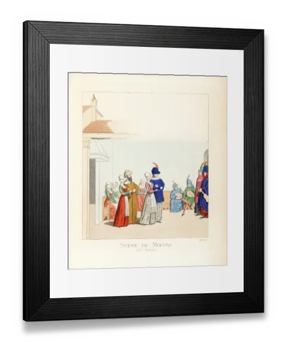 Framed Print : Scene from an elegant carnival, Italy, 15th century Framed Print : Scene from an elegant carnival, Italy, 15th century