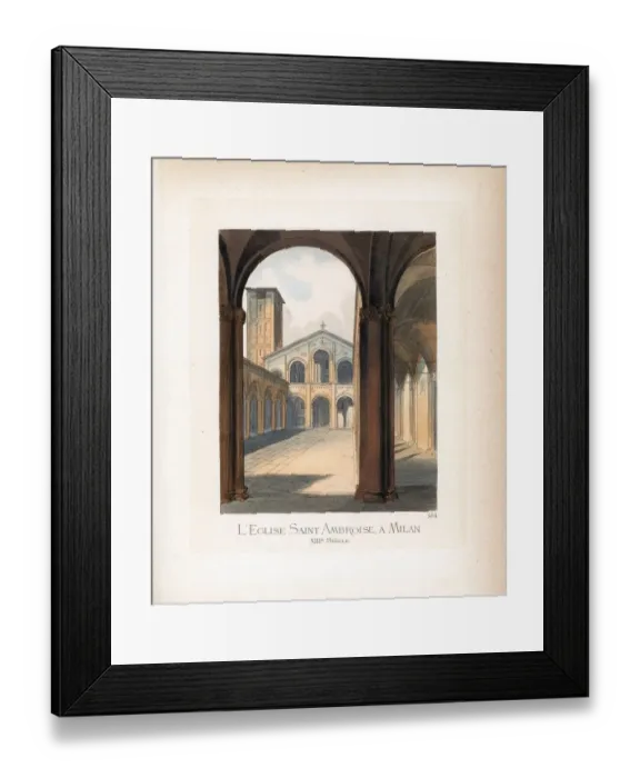Framed Print : Courtyard of the Basilica of Sant Ambrogio Framed Print : Courtyard of the Basilica of Sant Ambrogio