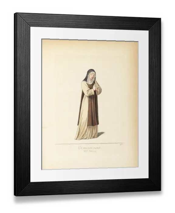 Framed Print : Costume of Madame Raquet, merveilleuse in the martyr style Framed Print : Costume of Madame Raquet, merveilleuse in the martyr style