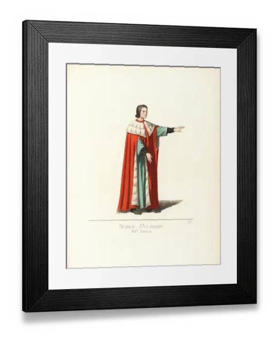 Framed Print : Nobleman of Milan, 14th century Framed Print : Nobleman of Milan, 14th century