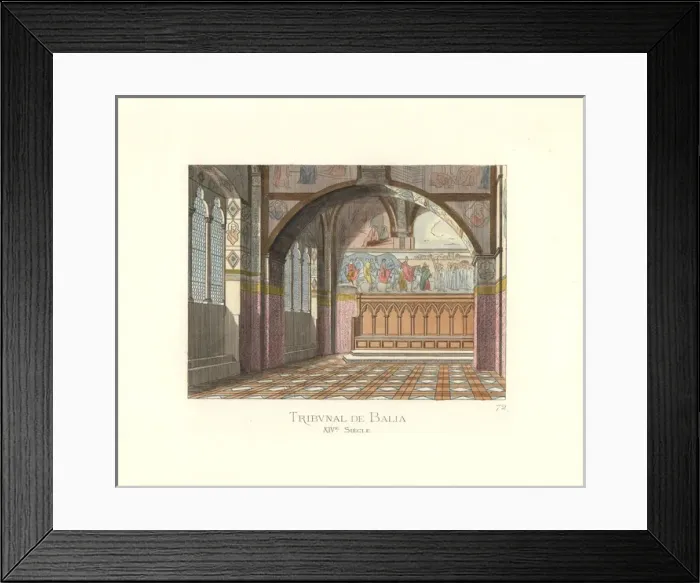 Framed Print : The Balia or government tribunal in Siena, 14th century Framed Print : The Balia or government tribunal in Siena, 14th century