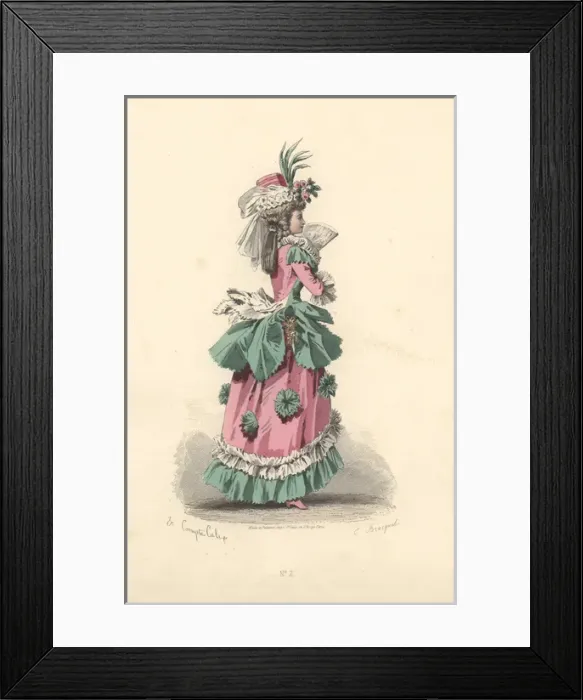 Framed Print : Fashionable woman in petite maitresse style Framed Print : Fashionable woman in petite maitresse style