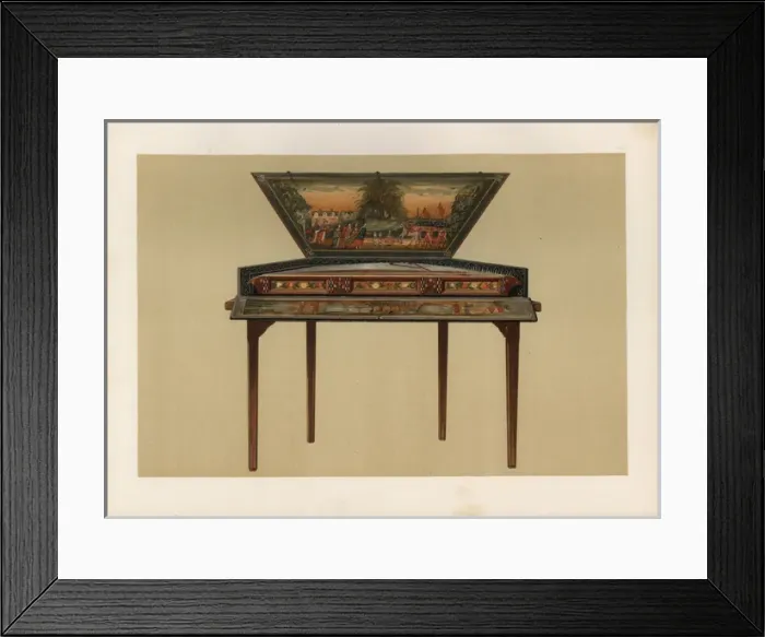 Framed Print : Dulcimer, a variety of psaltery or qanun played Framed Print : Dulcimer, a variety of psaltery or qanun played