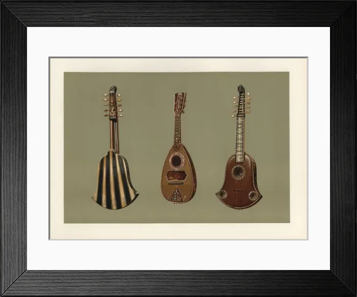 Framed Print : Ten-string Quintena or Chiterna (Italian guitar) Framed Print : Ten-string Quintena or Chiterna (Italian guitar)