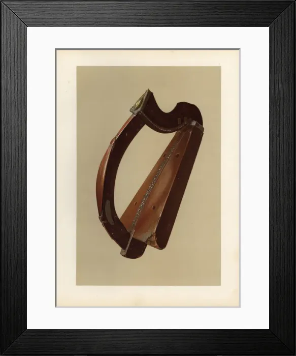 Framed Print : Clarsach Lumanach, Lamont harp or Highland harp, 1464 Framed Print : Clarsach Lumanach, Lamont harp or Highland harp, 1464