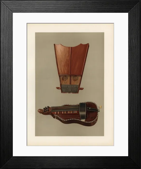 Framed Print : Bell harp and hurdy gurdy Framed Print : Bell harp and hurdy gurdy