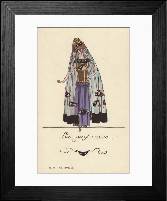 Framed Print : Woman in kohl eye costume Framed Print : Woman in kohl eye costume