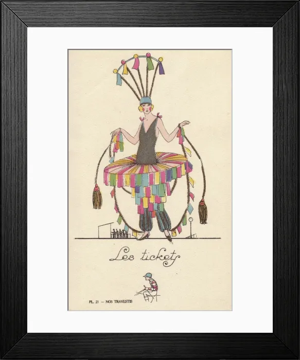Framed Print : Woman in betting stub costume Framed Print : Woman in betting stub costume