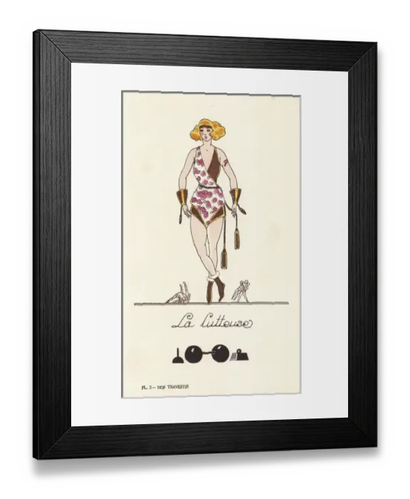 Framed Print : The wrestler, fancy dress costume Framed Print : The wrestler, fancy dress costume