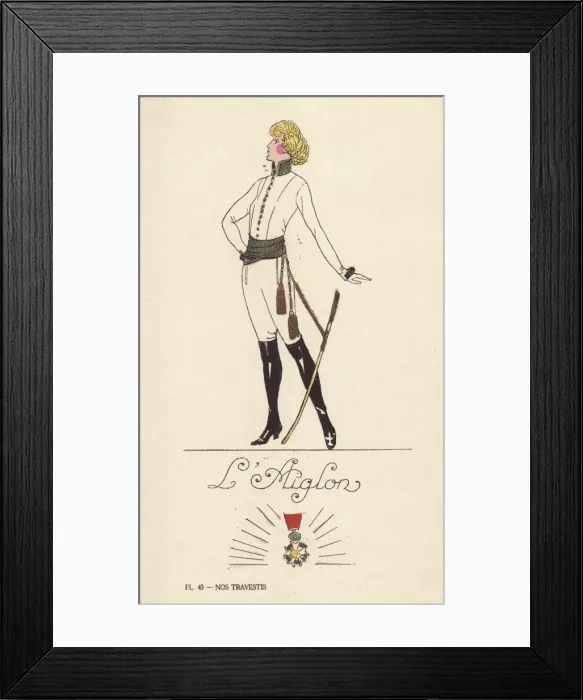 Framed Print : Woman in fancy dress costume as the eaglet, l Aiglon Framed Print : Woman in fancy dress costume as the eaglet, l Aiglon