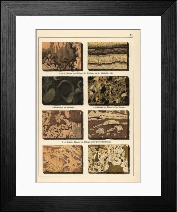 Framed Print : Marble varieties Framed Print : Marble varieties