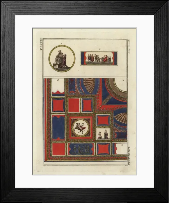 Framed Print : Wall paintings in the Baths of Titus, Rome Framed Print : Wall paintings in the Baths of Titus, Rome