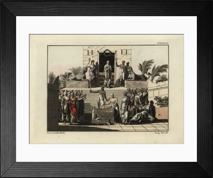 Framed Print : Ceremonies of the Cult of Isis