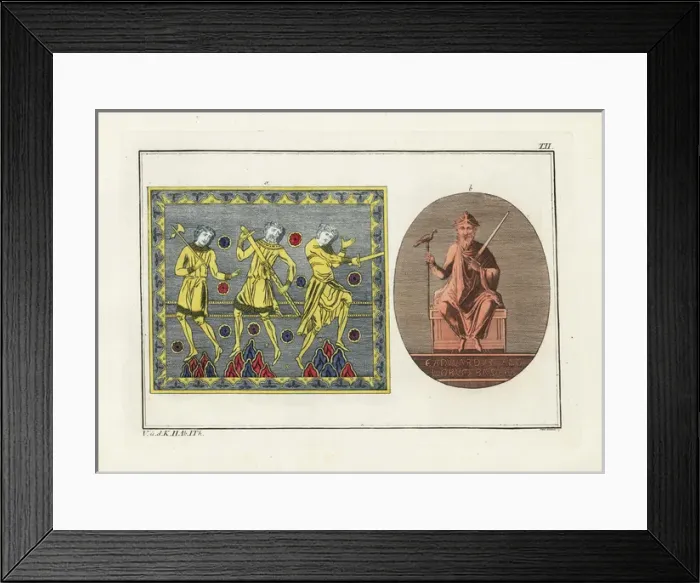 Framed Print : Danish warriors and King Edward the Confessor Framed Print : Danish warriors and King Edward the Confessor