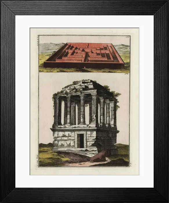 Framed Print : Greek labyrinth and tomb Framed Print : Greek labyrinth and tomb