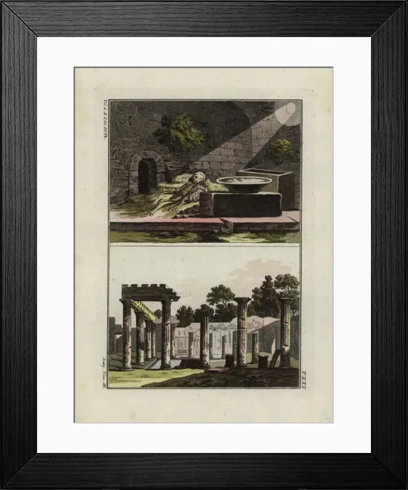 Framed Print : Underground vault near Pompeii and courtyard Framed Print : Underground vault near Pompeii and courtyard