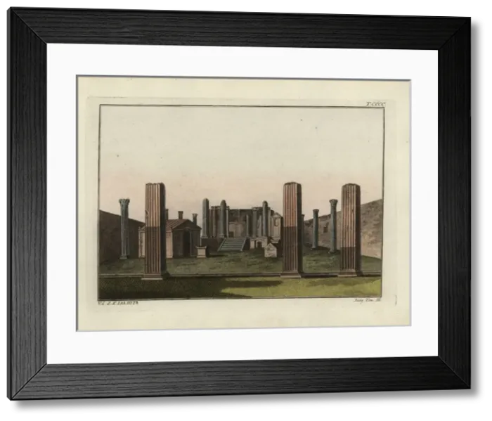 Framed Print : Ruins of the Temple of Isis in Pompeii with altar Framed Print : Ruins of the Temple of Isis in Pompeii with altar