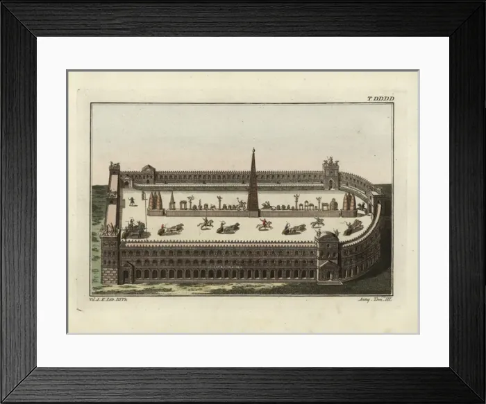 Framed Print : Roman circus with chariot race Framed Print : Roman circus with chariot race