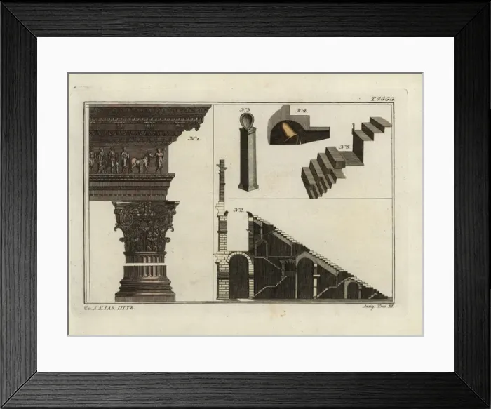 Framed Print : Arch of triumph of Titus and staircases in Roman theater Framed Print : Arch of triumph of Titus and staircases in Roman theater