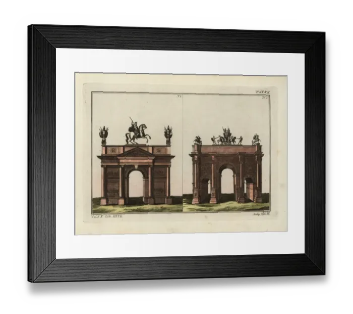 Framed Print : Arches of Triumph of Domitian and of Septimius Severus Framed Print : Arches of Triumph of Domitian and of Septimius Severus
