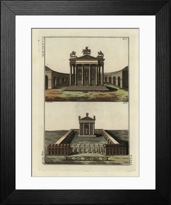Framed Print : Temple of Vespasian and Temple of Jupiter Framed Print : Temple of Vespasian and Temple of Jupiter
